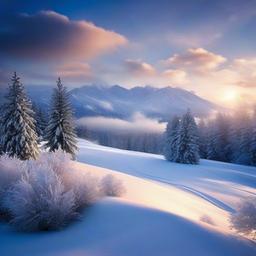 Winter background wallpaper - snow scene wallpaper  