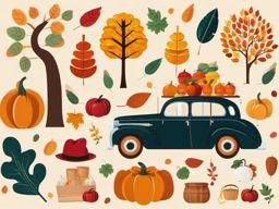 Autumn Harvest Festival Fun clipart - Fun activities at the festival, ,vector color clipart,minimal