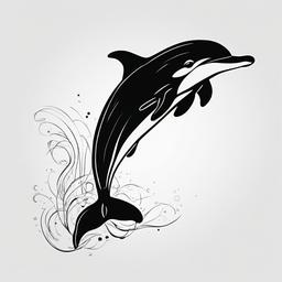 drawing of a cartoon dolphin  minimal rough sketch scribbles,doodles,black and white