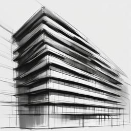 sketch of a building  minimal rough sketch scribbles,doodles,black and white