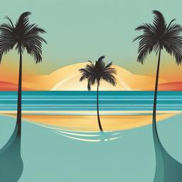 Beach background - palm tree and beach background  