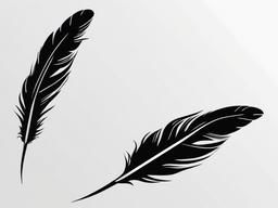 horse feather tattoo  simple tattoo,minimalist,white background