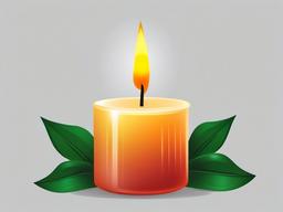 Candle clipart - Candle with a relaxing scent.  vector style illustration, white background