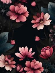 Dark Wallpaper With Flowers  ,mobile iphone background wallpaper