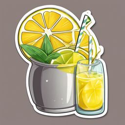 Happy Lemonade sticker- Citrusy Sweetness, , color sticker vector art