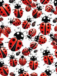 ladybug clipart - ladybugs forming a symphony orchestra, composing delicate melodies 