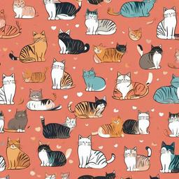 Cat Background Wallpaper - cute cat pattern wallpaper  