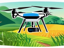 Smart Farming Drone in Action clipart - Smart farming drone in action, ,vector color clipart,minimal