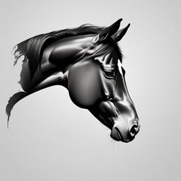 horse lip tattoo  simple tattoo,minimalist,white background