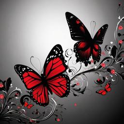 Red Background Wallpaper - beautiful black and red butterfly wallpaper  