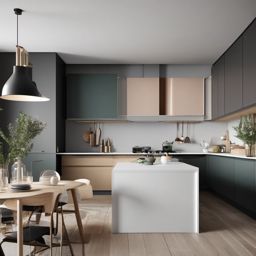 Sleek Scandinavian Kitchen - Embrace Scandinavian style with neutral tones and simplicity. , kitchen layout design ideas, multicoloured, photo realistic, hyper detail, high resolution,