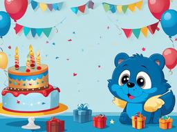 Birthday Background Wallpaper - bluey birthday backdrop  