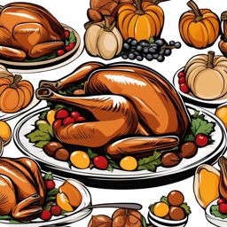 turkey clipart - a symbol of thanksgiving feasts. 