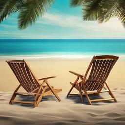 Beach background - beach chair background  