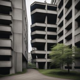 brutalist housing complexes, with imposing concrete structures, define urban living in eastern europe. 