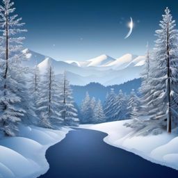 Snowy Landscape Christmas Wallpaper iPhone intricate details, patterns, wallpaper photo