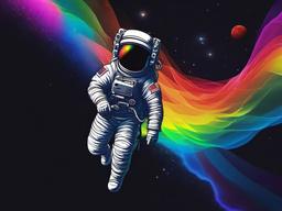 Astronaut Rainbow Wallpaper  