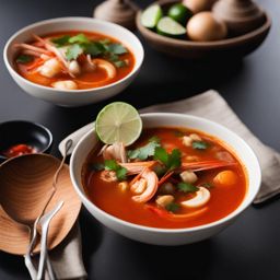 thai tom yum exploration - sampling the bold and aromatic flavors of this iconic soup. 