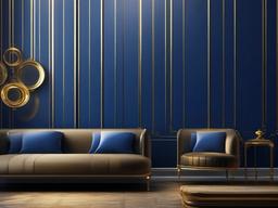 Background Blue Gold - Rich blue with subtle gold highlights for a luxurious feel.  background wallpaper