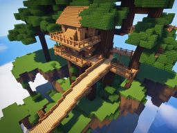 epic tree fort with multiple levels and rope bridges - minecraft house ideas minecraft block style