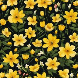 Yellow Background Wallpaper - flowers with yellow background  