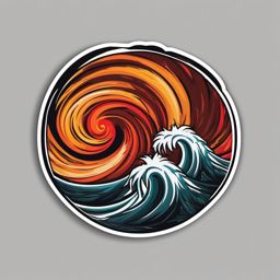 Hurricane sticker- Destructive and swirling, , sticker vector art, minimalist design