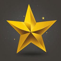 Star Clipart - Yellow star representing excellence and achievement,  color vector clipart, minimal style