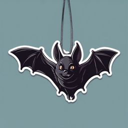 Bat Sticker - A bat hanging upside down. ,vector color sticker art,minimal