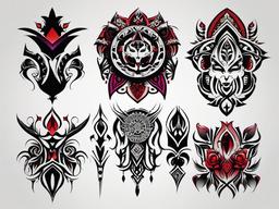 goth tribal tattoos  simple vector color tattoo