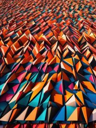 Cool Backgrounds - Geometric Art in Amsterdam's Streets wallpaper splash art, vibrant colors, intricate patterns
