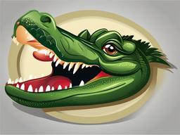 Alligator clipart - alligator with its mouth open  