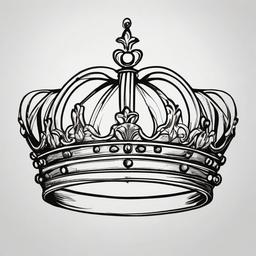 drawing of a crown with a scepter  minimal rough sketch scribbles,doodles,black and white