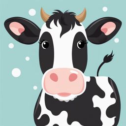 cow clipart - adorable cow illustration with charming spots. 