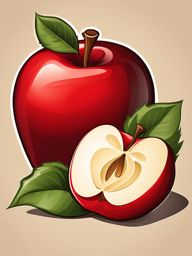 apple clipart - juicy red apple, a classic fruit illustration. 