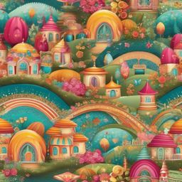 Whimsical Fantasy Land Cute Backgrounds intricate details, patterns, wallpaper photo