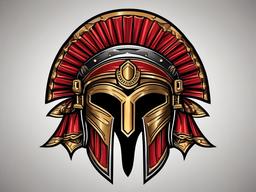 trojan helmet tattoo  simple vector color tattoo