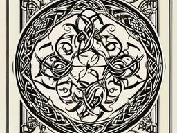 celtic vine tattoo  simple vector color tattoo