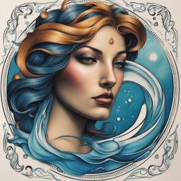 aquarius tattoo, celebrating the aquarius zodiac sign with unique and artistic interpretations. 