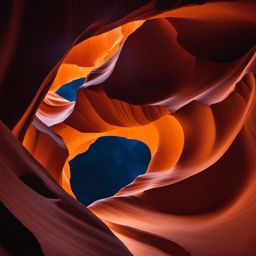 antelope canyon - paint the mystical night scene of antelope canyon, where the play of shadows and light creates enchanting patterns on the sandstone walls. 