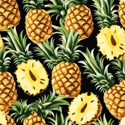 pineapple clipart: sliced and ready to be savored at a luau. 