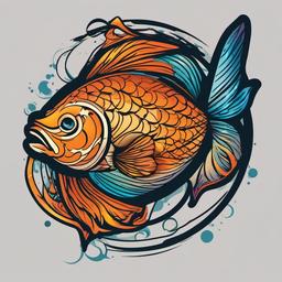 pisces sign tattoo  simple vector color tattoo