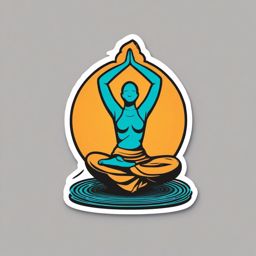 Yoga Fail sticker- Zen Mishaps and Laughter, , sticker vector art, minimalist design