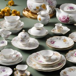 meissen porcelain wonders - sketch the intricate porcelain treasures of meissen, showcasing the craftsmanship and charm of the town. 