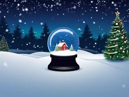 Christmas Snow Globe Wallpaper  