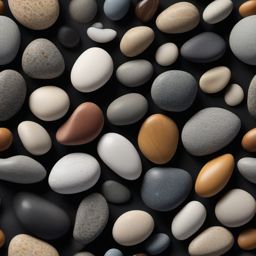 Pebbles arranged in a mesmerizing, flowing pattern top view, product photoshoot realistic background, hyper detail, high resolution