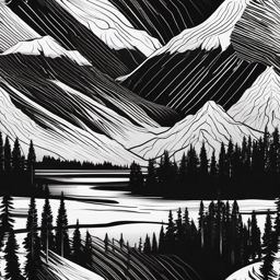 Black and White Background - Transport your digital workspace to the majestic Yellowstone National Park, where the stunning landscapes and diverse wildlife come to life in black and white.  intricate patterns, splash art, wallpaper art