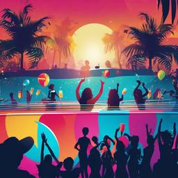 Party Background Wallpaper - pool party background hd  