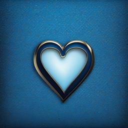 blue background with heart  