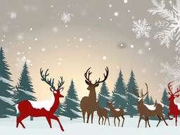 Deer Christmas Wallpaper  