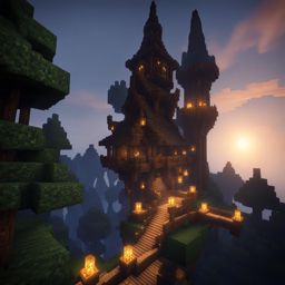 enchanting wizard's tower with spellbinding decorations - minecraft house ideas minecraft block style